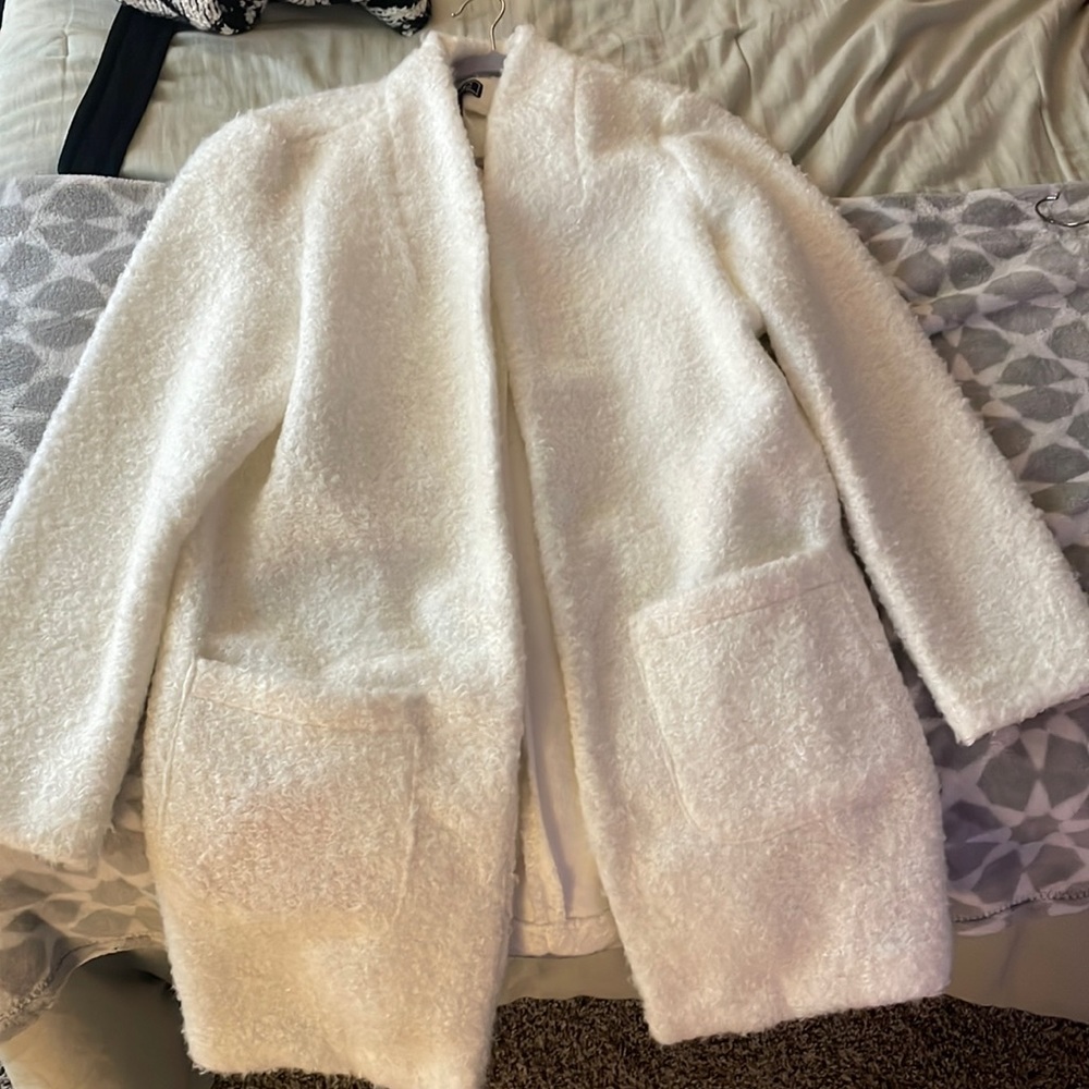 NYCC White Polyester Coat